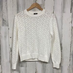 Point Sur Cream Neutral Sweater Size Large